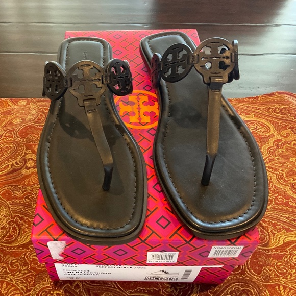 Tory Burch Shoes - Tory Burch Tiny Miller Leather Thong in perfect black size 8.5 , BNIB, MSRP$228